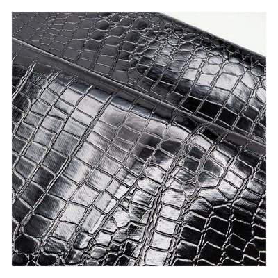 جلد صناعي من البولي فينيل كلوريد (PVC) بنمط الحجر اللامع للأحذية والحقائب، جلد صناعي