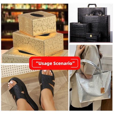 عالية اللمعان PVC التمساح منقوش المنسوجة الحبوب الهندسة الحيوانية لتزيين حقيبة الأحذية نسيج جلد صناعي اصطناعي للحرف اليدوية