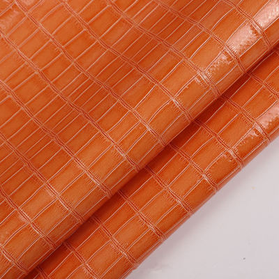 PVC لامعة عالية نمط الخيزران الحبوب الجلد الاصطناعي الجلد الديكور الأحذية الحقائب مربع القماش الجلد المزيف