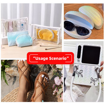 1.1ملم سمك 54/55" عرض 20 لون الجلد البلاستيكي الجلد الزائف النسيج الجلدي للحقائب والديكور المنزلي