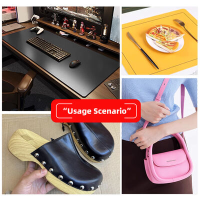 ECO 160cm عريض PVC لحم بقرة نمط وجه مزدوج لون مختلف أحذية الجلد الاصطناعي طاولة حصيرة وأكياس نسيج