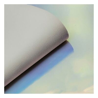 قوس قزح بو هولوغرافي معدني ملون مرآة جلد صناعي اصطناعي فو أحذية حقيبة يد دفتر ملاحظات جلد قماش