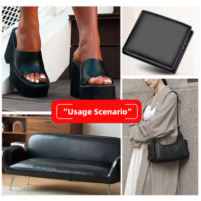 جلد صناعي صناعي من جلد البقر الصناعي بنقشة جلد البقر للأرائك والحقائب والأمتعة والمفارش