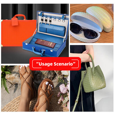 PVC 1.1mm الملونة المطحونة الجلد الاصطناعي النسيج المقاوم للماء كيس الأريكة الكرسي مقعد السيارة قفازات الحزام الزخرفية الغلاف