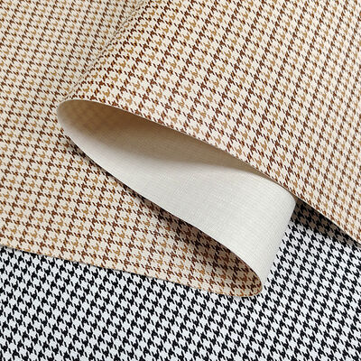 بيع بالجملة PVC Houndstooth مطبوعة قماش الجلد الزائف للحقيبة الزخرفية الهاتف القشرة طاولة المريحة غطاء الأريكة المشاريع الحرفية