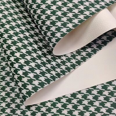 بيع بالجملة PVC Houndstooth مطبوعة قماش الجلد الزائف للحقيبة الزخرفية الهاتف القشرة طاولة المريحة غطاء الأريكة المشاريع الحرفية