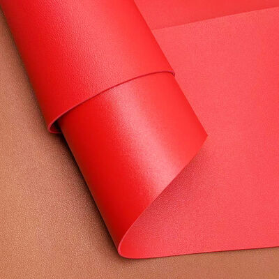 PVC Calfskin Grain Double Face Synthetic Artificial Leather Embossed Faux Leather Materials for Craft for Bag Table Mat Wallet