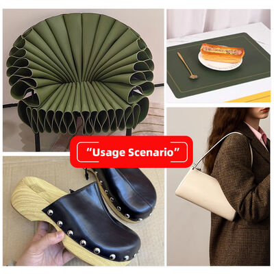 PVC Calfskin Grain Double Face Synthetic Artificial Leather Embossed Faux Leather Materials for Craft for Bag Table Mat Wallet