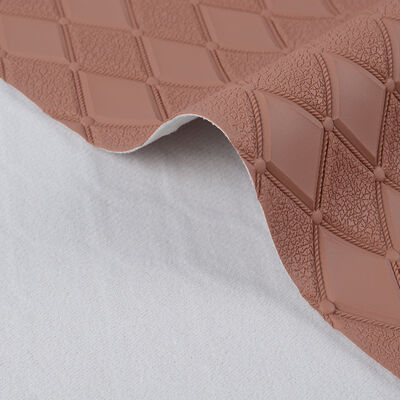 PVC Rhombus Embossed Style Artificial Synthetic Leather for Car Foot Car Seats Sofa Decorate Bag Faux Leather Fabric