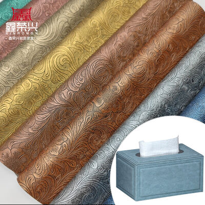 محفظة جلد صناعي صناعي بنمط زهرة PVC صندوق أحذية دفتر ملاحظات جلد صناعي