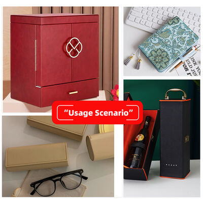 محفظة جلد صناعي صناعي بنمط زهرة PVC صندوق أحذية دفتر ملاحظات جلد صناعي