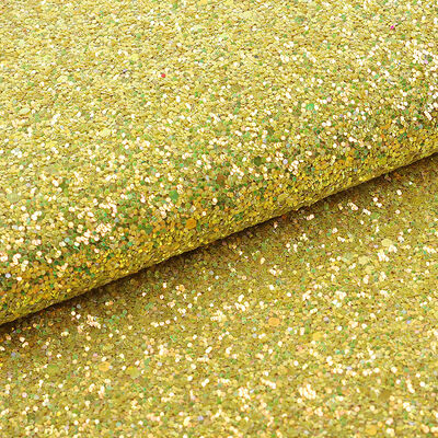 قماش الجلد الاصطناعي من PU مع مرونة لامعة لامعة هيكساجونية للاحذية الحقائب القبعات الحرفية الاستخدام الزخرفي على الكرسي الأريكة