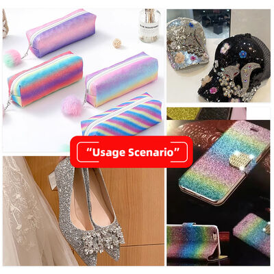 قماش الجلد الاصطناعي من PU مع مرونة لامعة لامعة هيكساجونية للاحذية الحقائب القبعات الحرفية الاستخدام الزخرفي على الكرسي الأريكة