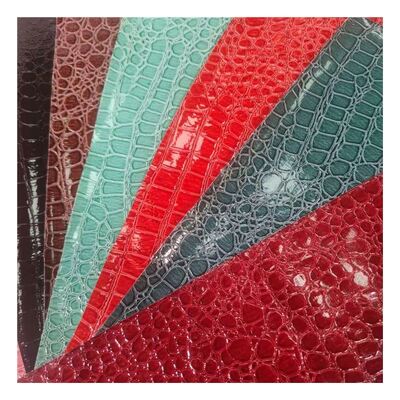 High Gloss Stone Pattern Pvc Synthetic Leather Animal Pattern Shoes Bags and Bags Faux Leather Fabric