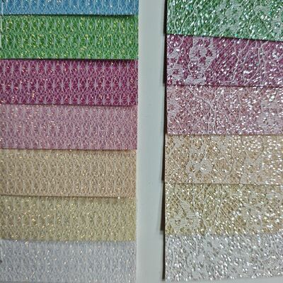 XR Glitter الجلد الاصطناعي نمط الأرز ونمط الزهور