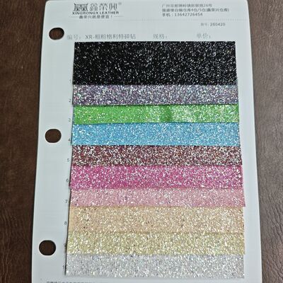 COARSE GLITTER CRUSHED DIAMOND Synthetic Leather