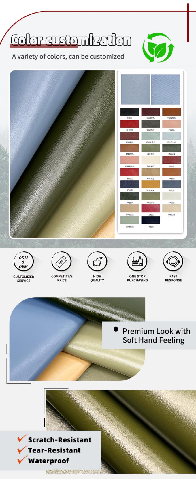 جلد صناعي من البولي فينيل كلورايد (PVC) بسمك 1.8 مم، منقوش بنمط إبرة، قابل للتمدد، مقاوم للماء، يستخدم للحقائب، مفرش الطاولة، الديكور، الحزام، الأريكة 4