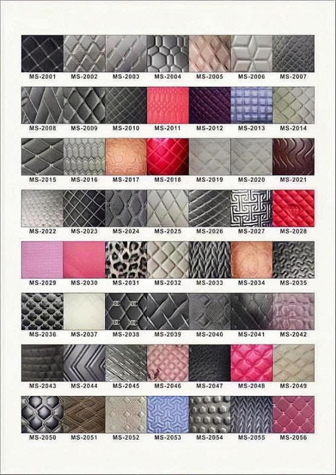 تطريز PVC مخصص جلد صناعي مبطن 6.0 مم رغوة البولي يوريثين لغطاء مقعد السيارة أريكة جلد صناعي 5