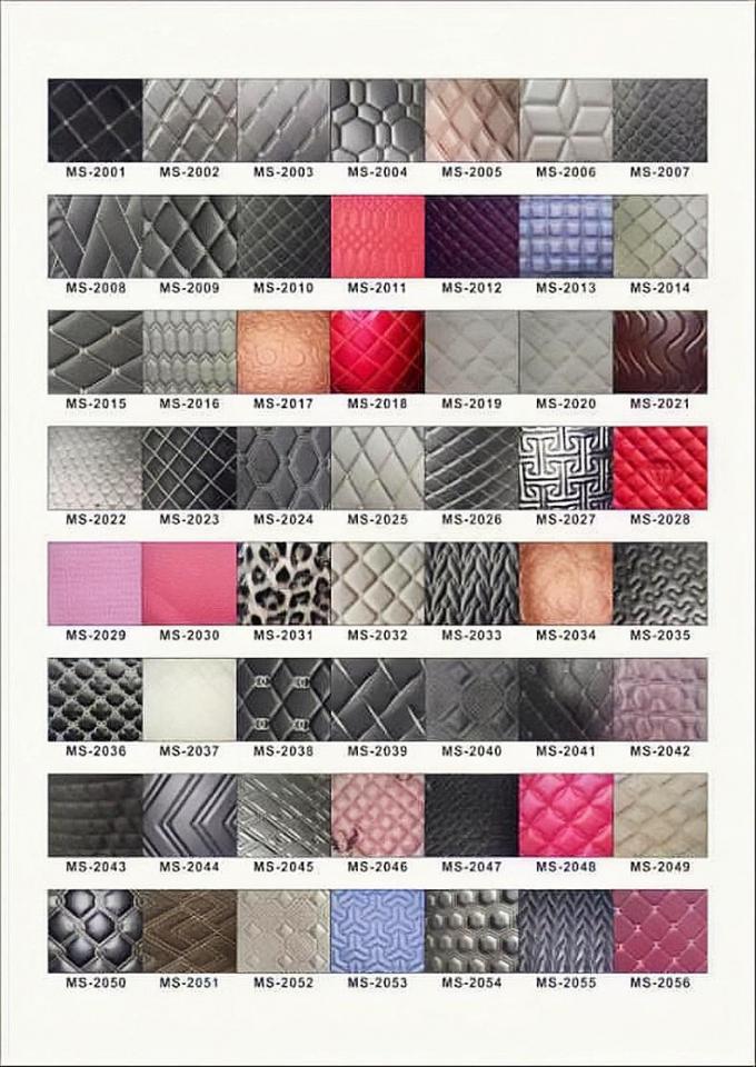 تطريز PVC مخصص جلد صناعي مبطن 6.0 مم رغوة البولي يوريثين لغطاء مقعد السيارة أريكة جلد صناعي 6