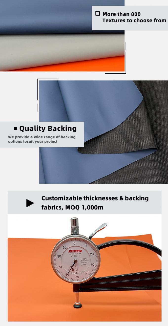 مادة الجلد الاصطناعي الصناعي 160 سم مسطحة مضغوطة ذات نسيج محفوفة للصوفة الأحذية مقعد السيارة الكرسي 5