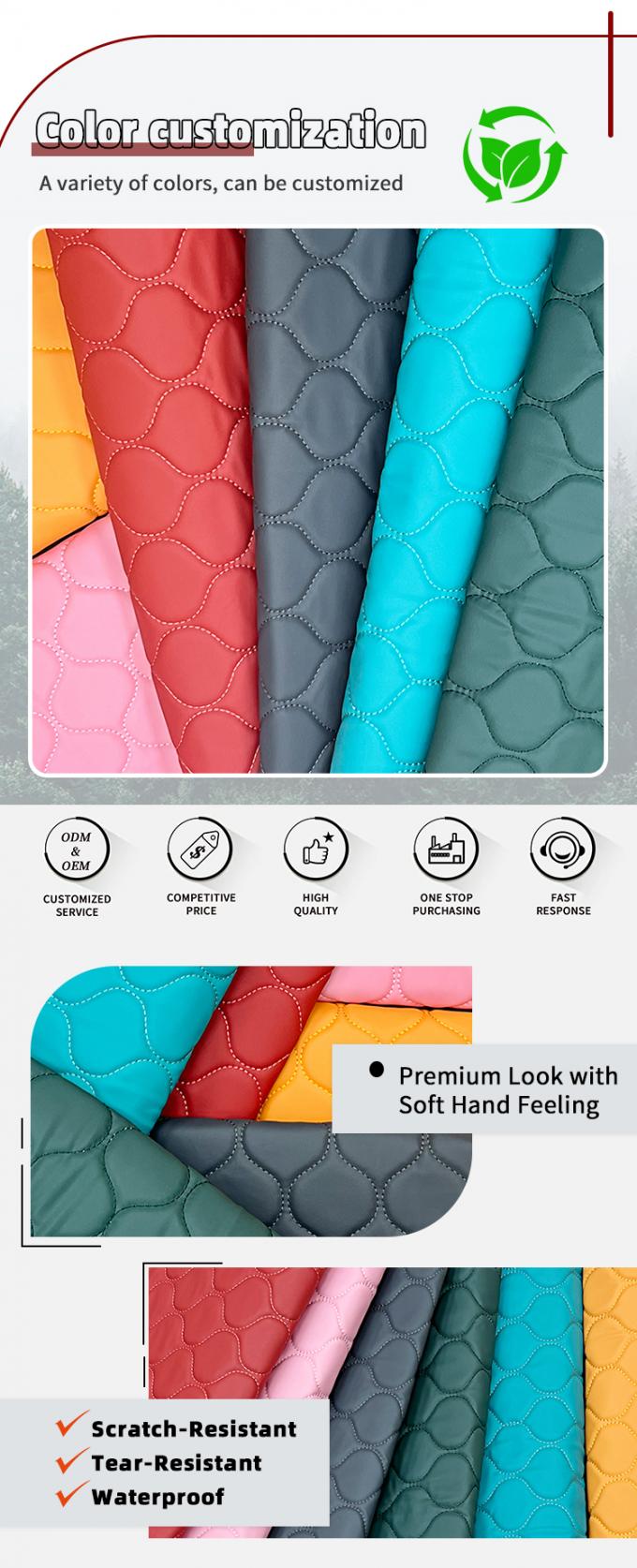 PVC 3mm اسفنج مزين الجلد الاصطناعي مزيف مضاد للخدش مضاد للماء غطاء أثاث ناعم للأرائك كراسي التدليك مقاعد السيارة 4