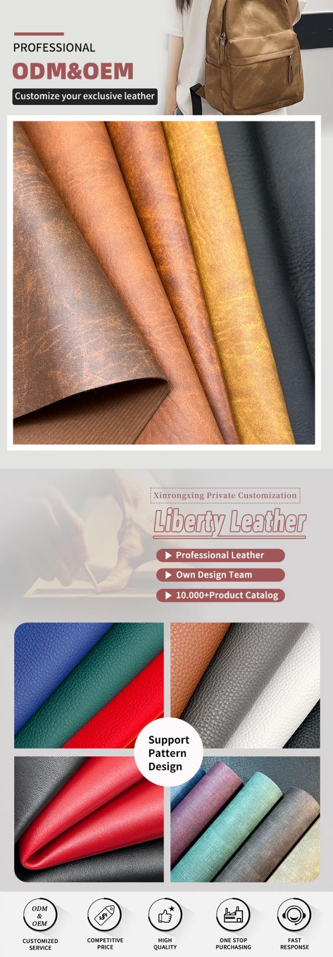 جلد صناعي من البولي فينيل كلوريد (PVC) بنمط جلد الفيل بسماكة 1.4 ملم لحقيبة المحفظة واللوازم المنزلية والأريكة، مواد جلد صناعي 4