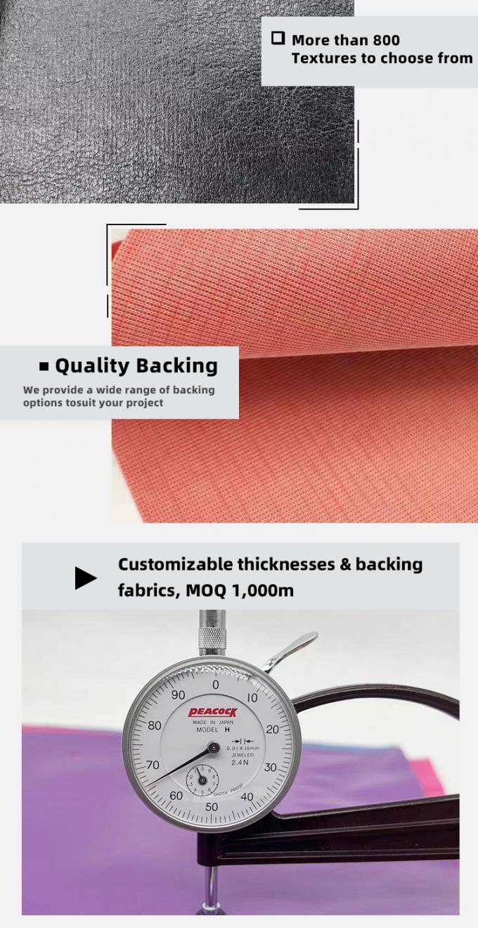 قماش جلد محبوك من البولي فينيل كلورايد للأثاث 57/58 بوصة مقاوم للماء ومقاوم للتآكل 5