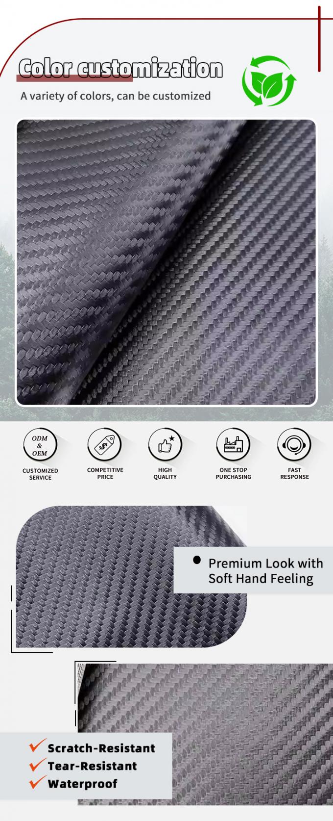 جلد PVC مقاوم للتآكل لتنجيد الأثاث بعرض 140 سم 4