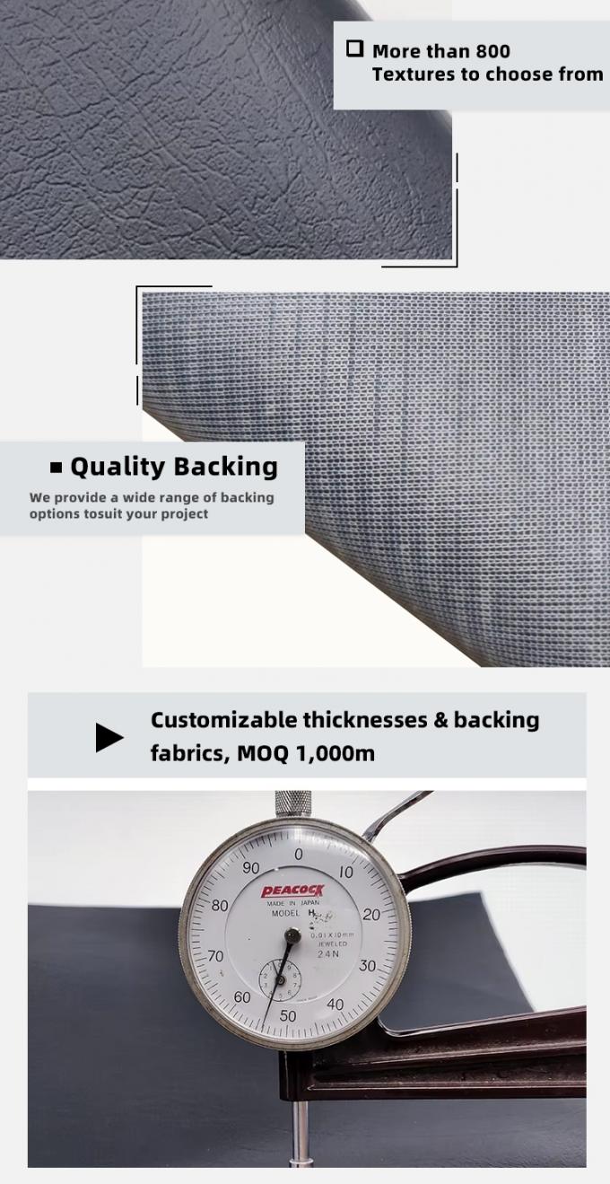 PVC الأثاث الجلد 0.6 ملم المادة المكسوة المقاومة للماء المنحوت 5