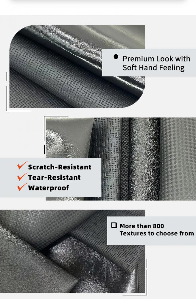جلد صناعي من البولي فينيل كلورايد (PVC) بعرض 140 سم مقاوم للتآكل لتنجيد الأثاث 6