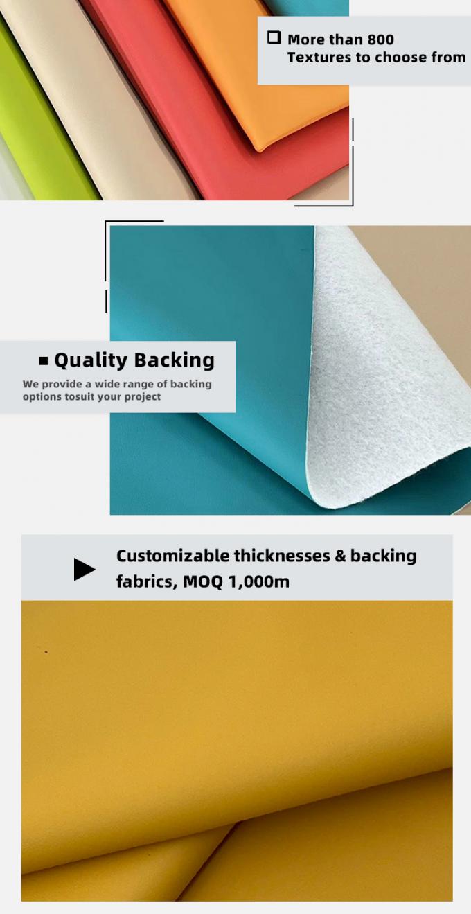 قماش جلد صناعي من البولي فينيل كلورايد (PVC) لتنجيد الأثاث بعرض 54 بوصة 5