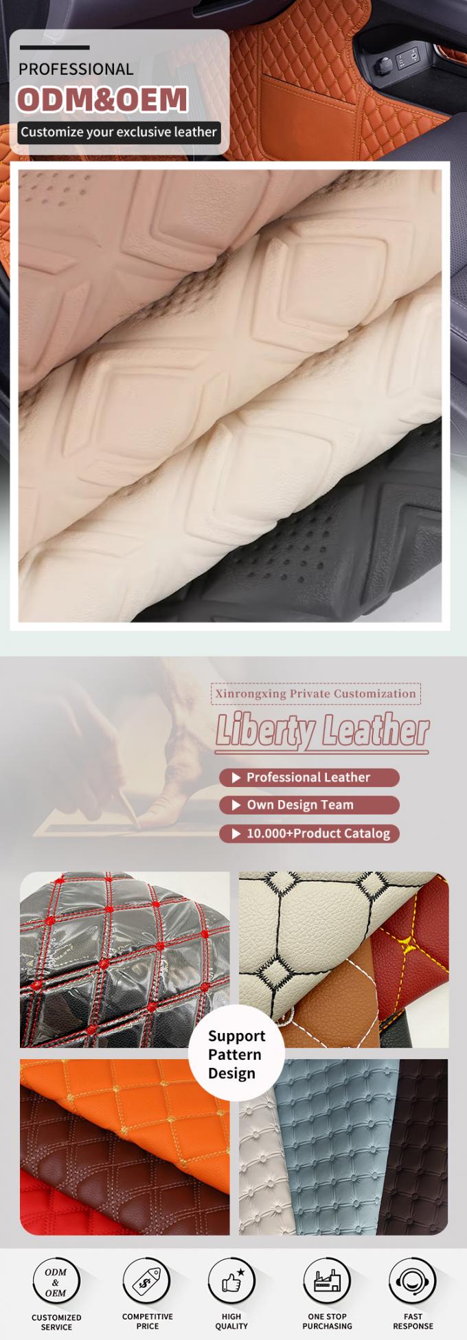 PVC الماسية الخرسانة النمط المنهج الجلد الاصطناعي للسيارة القدمين مقاعد السيارات الأريكة تزيين حقيبة الجلد الزائفة 4