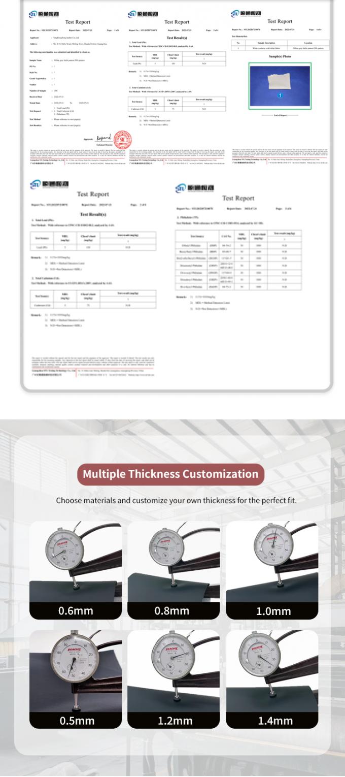 سجادة قدم سيارة من جلد PVC مبطن حسب الطلب بسماكة 4.6 مم مع حشوة إسفنجية، تناسب المقاعد المطرزة والمنقوشة للسيارات والأرائك والحقائب 7