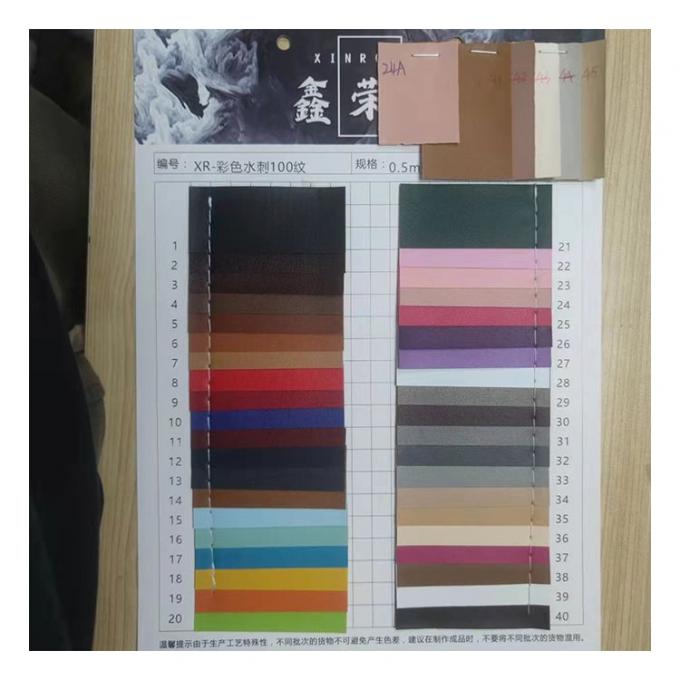 جملة من جلد البولي فينيل كلوريد الصناعي، صندوق محفظة، أحذية، دفتر ملاحظات، نسيج جلد صناعي بنمط ثقوب 16