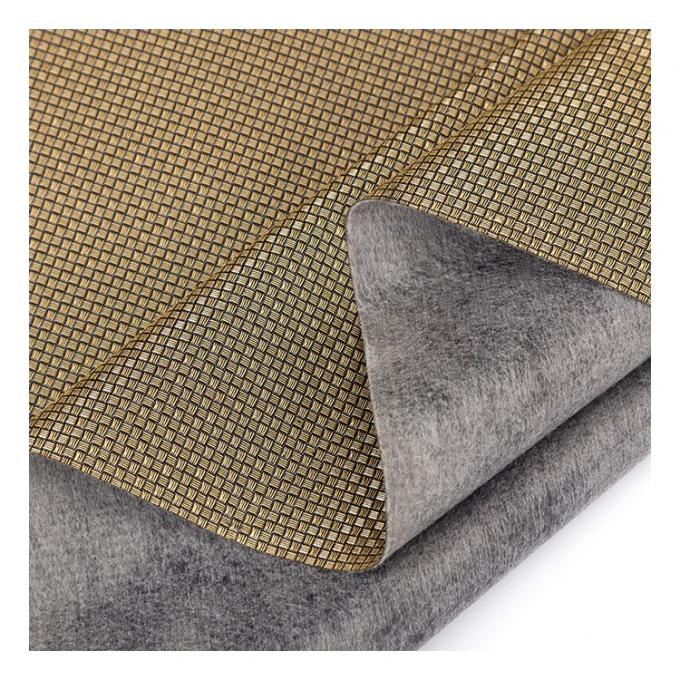 بولي كلوريد الفينيل معدن لؤلؤي لون فاتح نمط نسج صغير اصطناعي صناعي تغليف محفظة صندوق أحذية دفتر ملاحظات جلد صناعي 15