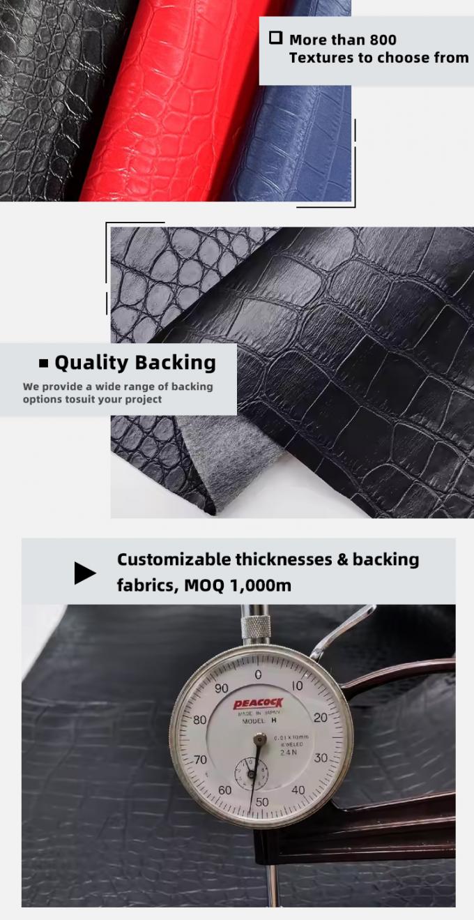 جراب محفظة من جلد صناعي بنمط جلد التمساح من مادة PVC، أحذية، دفتر ملاحظات، قماش جلدي 5
