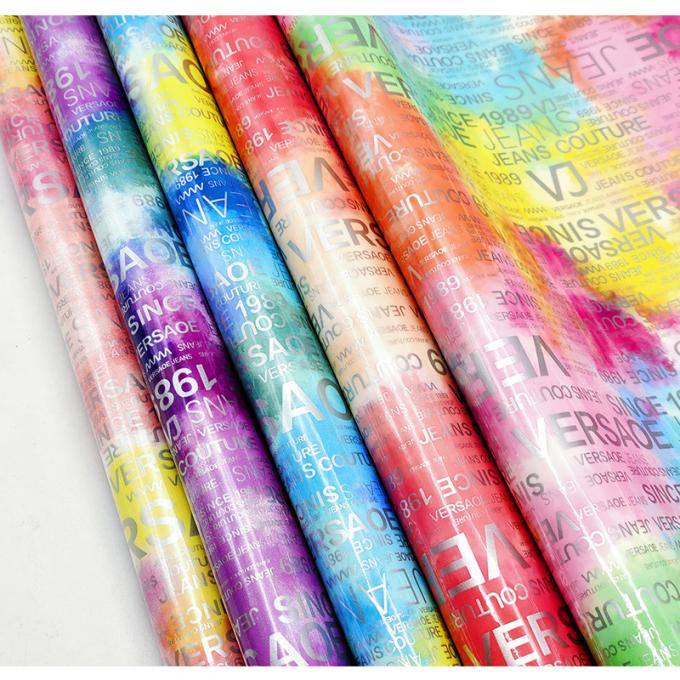 PU قوس قزح رسالة طباعة مجلة التصميم الجلد الاصطناعي المقاوم للماء الجلد الزائف النسيج لحقيبة الأمتعة الأثاث التجميلي / الأريكة 8