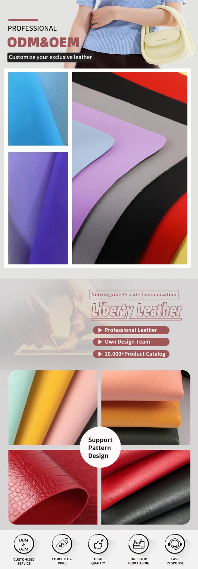 جلد صناعي من البولي يوريثين المقلد من الألياف الدقيقة بقوة تقشير 5 كجم للأحذية والحقائب والأحزمة والأرائك والقفازات من جلد الفرو الصناعي 4